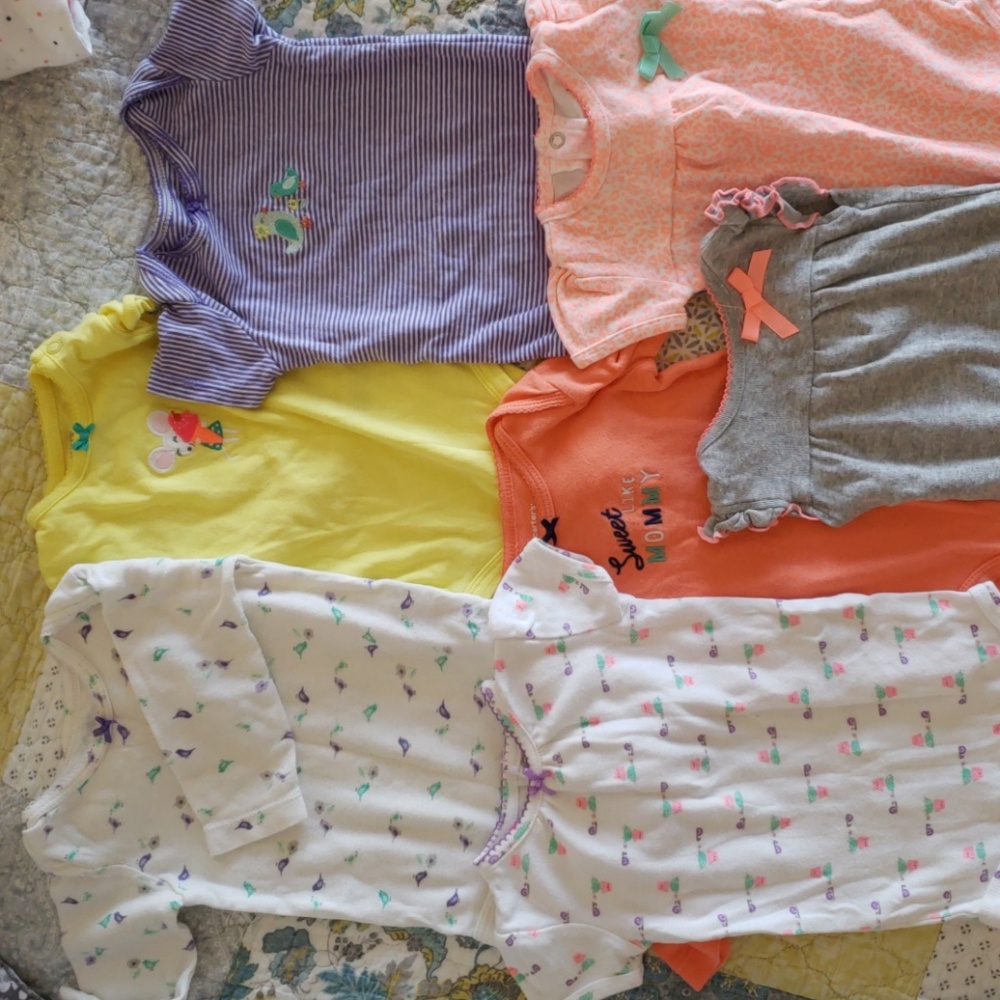 Carters assorted onesies in excellent condition